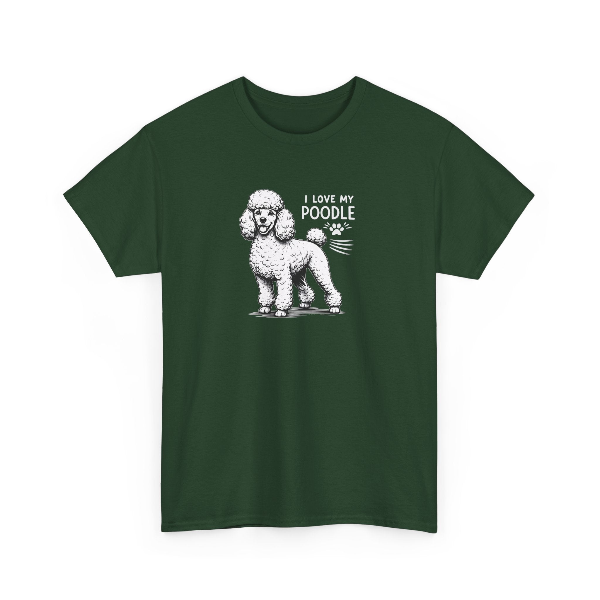 Poodle Dog T-Shirt — "I Love My Poodle" Tee