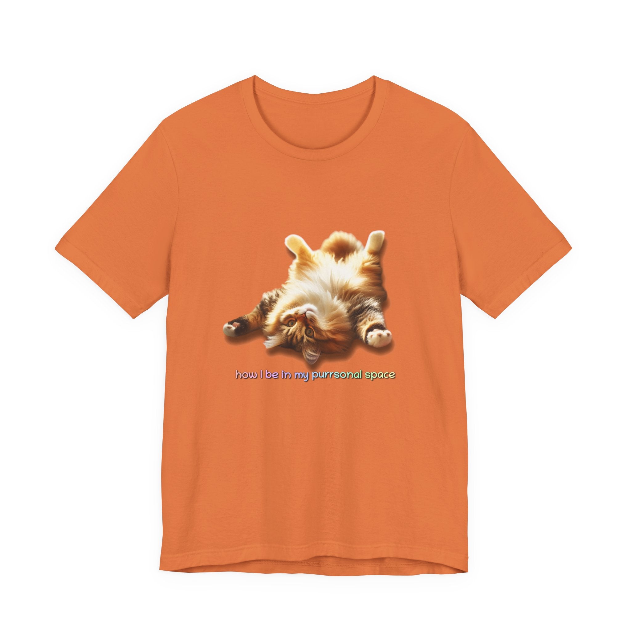 Cat Nap T‑Shirt — "How I Be In My Purrsonal Space" Cute Relaxed Cat Graphic Tee