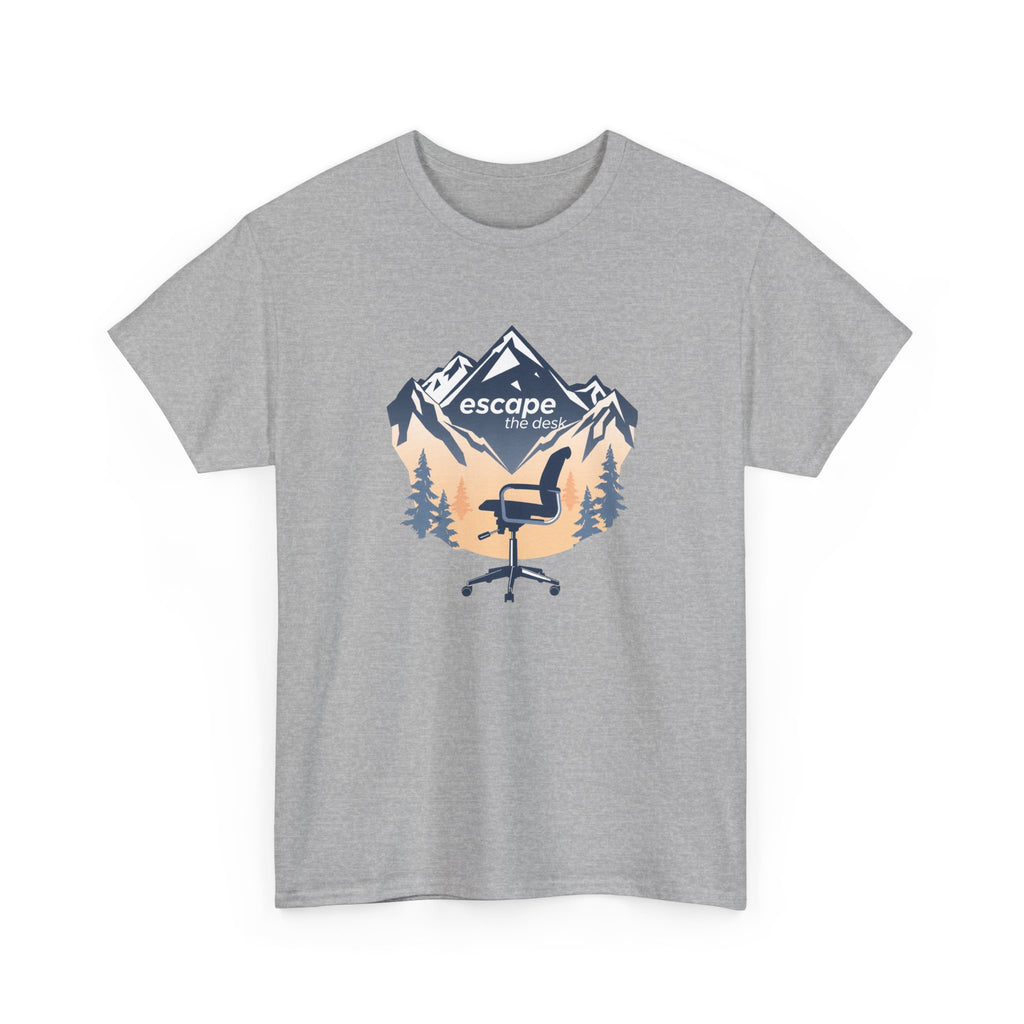 Escape Office Tee — Mountain & Chair Graphic T‑Shirt