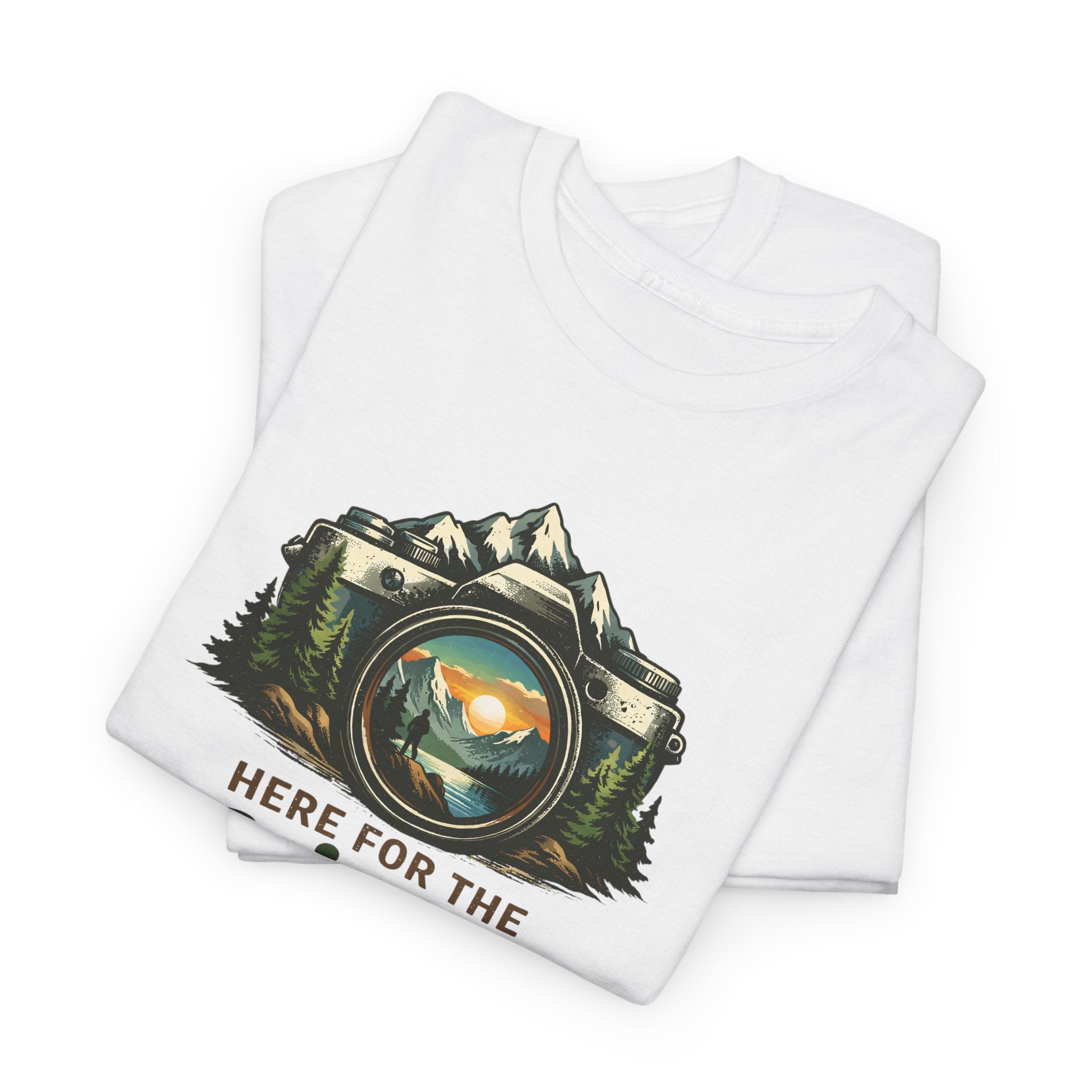 Here For The View - Camera Landscape Hiking Tee