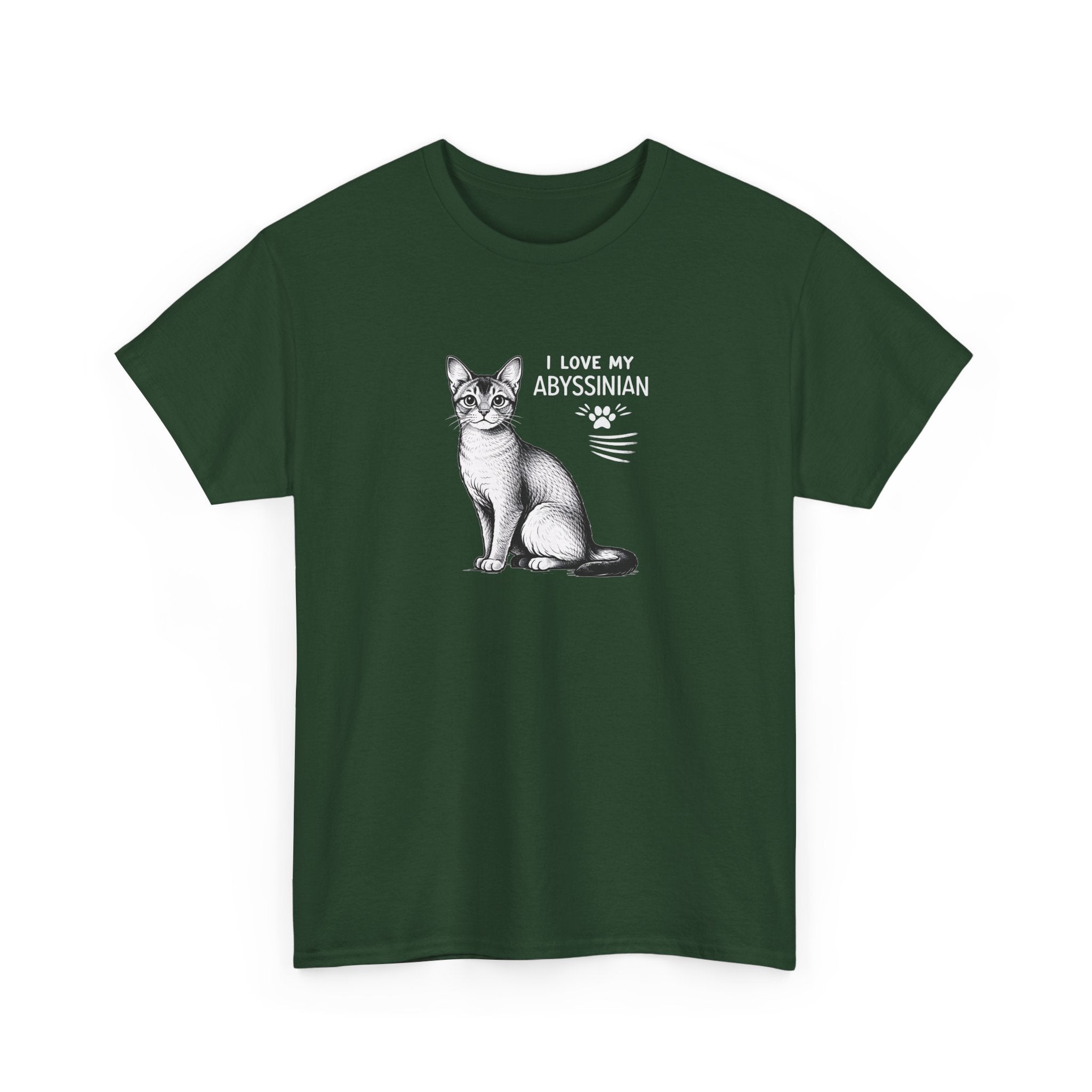 Abyssinian Cat T‑Shirt – "I Love My Abyssinian" Graphic Tee