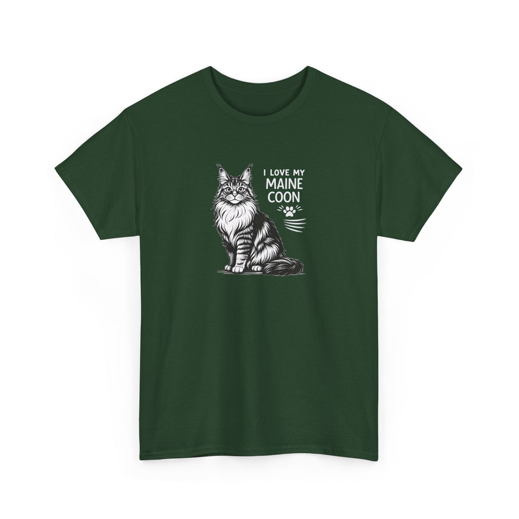 Maine Coon Cat T-Shirt — "I Love My Maine Coon" Tee
