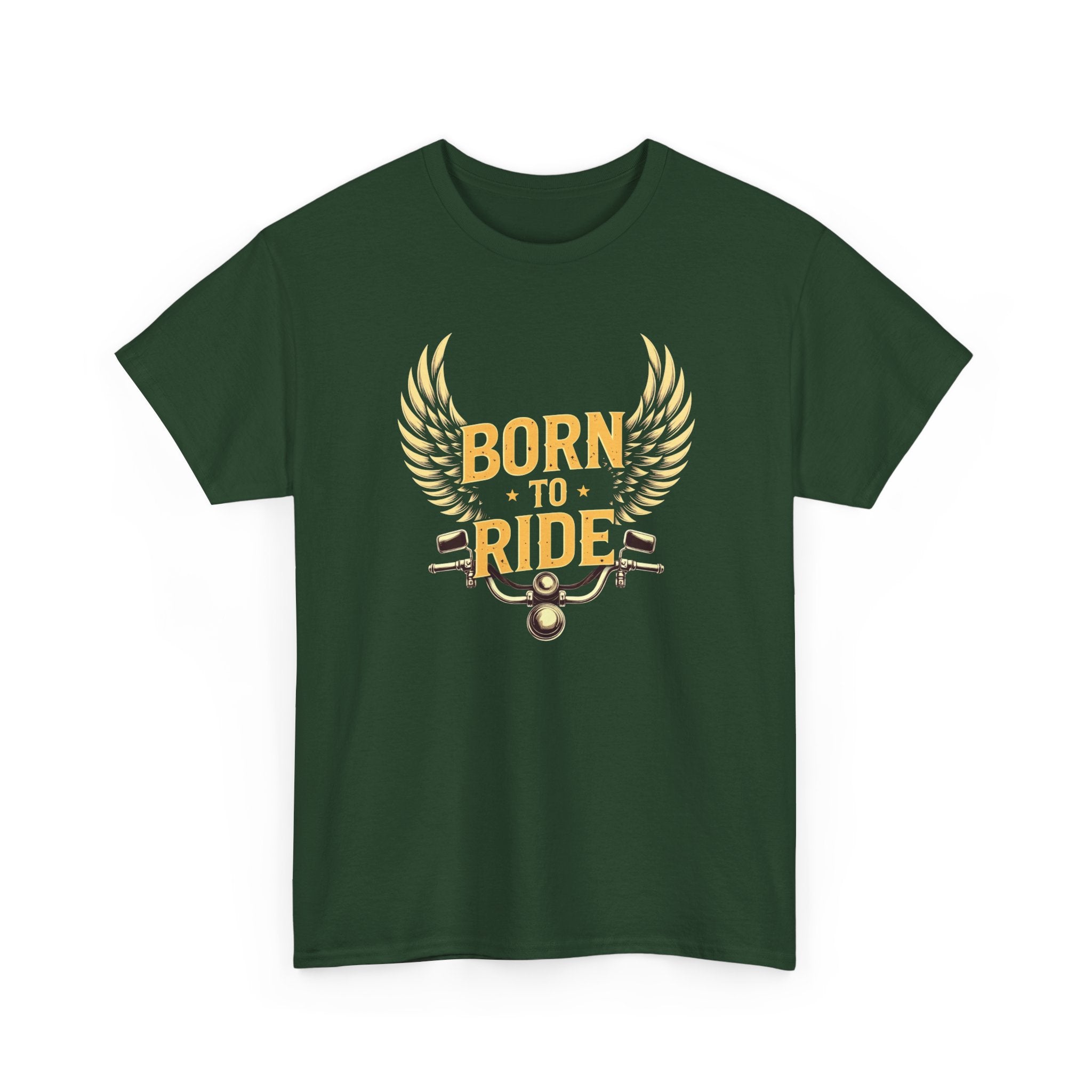 Born to Ride T‑Shirt — Motorcycle Wings Graphic Tee