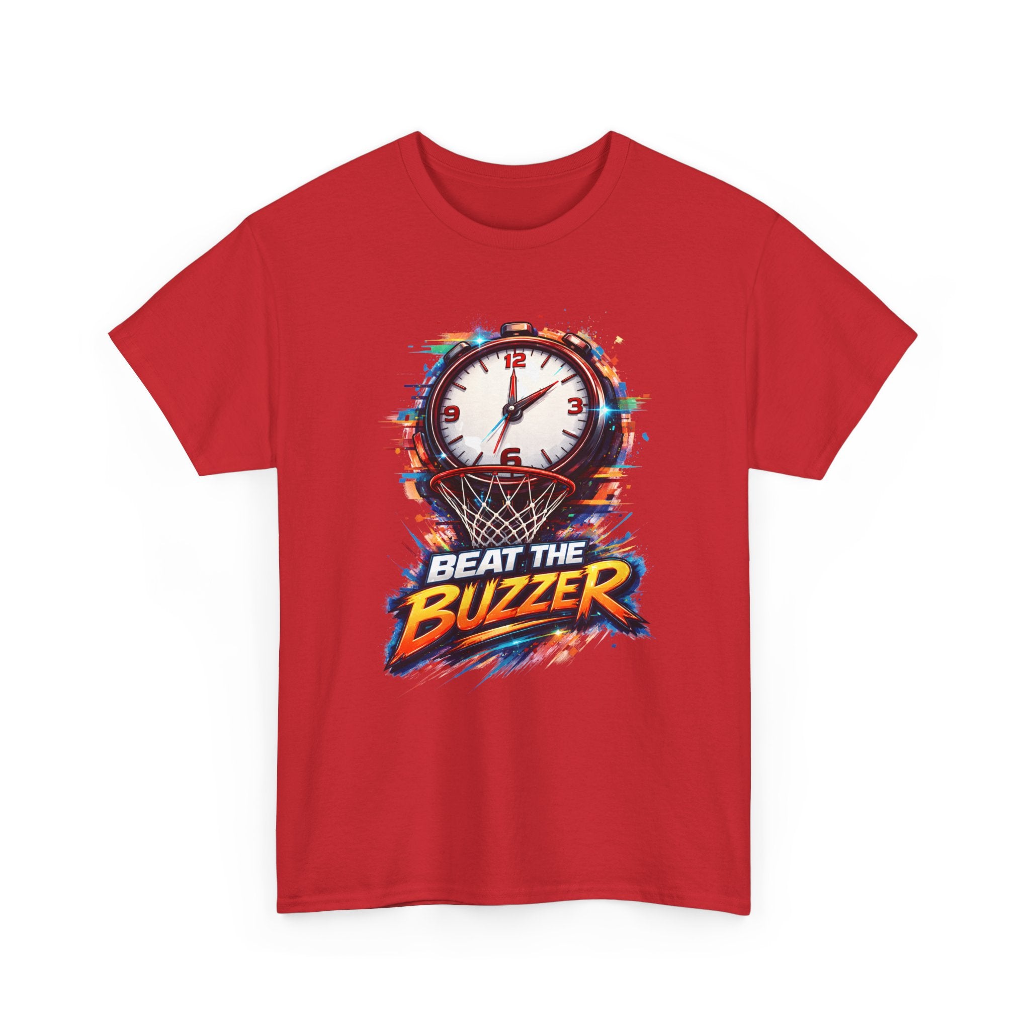 Beat the Buzzer Basketball T-Shirt — Sporty Countdown Graphic Tee