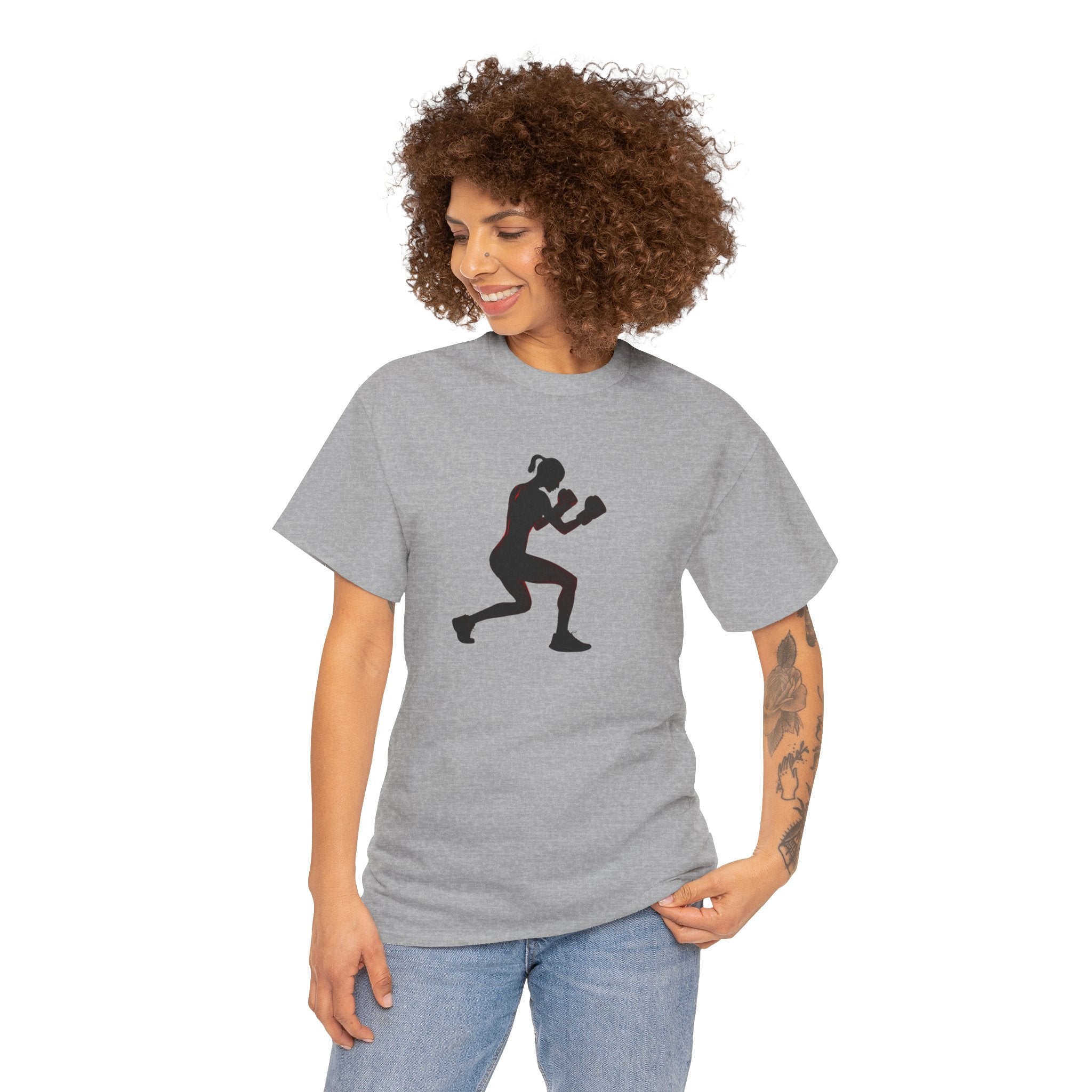 Boxing Silhouette T-Shirt — Women's Boxer Workout Tee