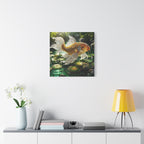 Gold Crystal Koi Fish Canvas Wall Art — Stretched Matte 1.25"