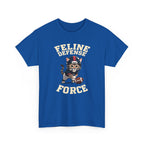 Feline Defense Force T-Shirt — Cute Football Cat Tee for Cat Lovers & Sports Fans