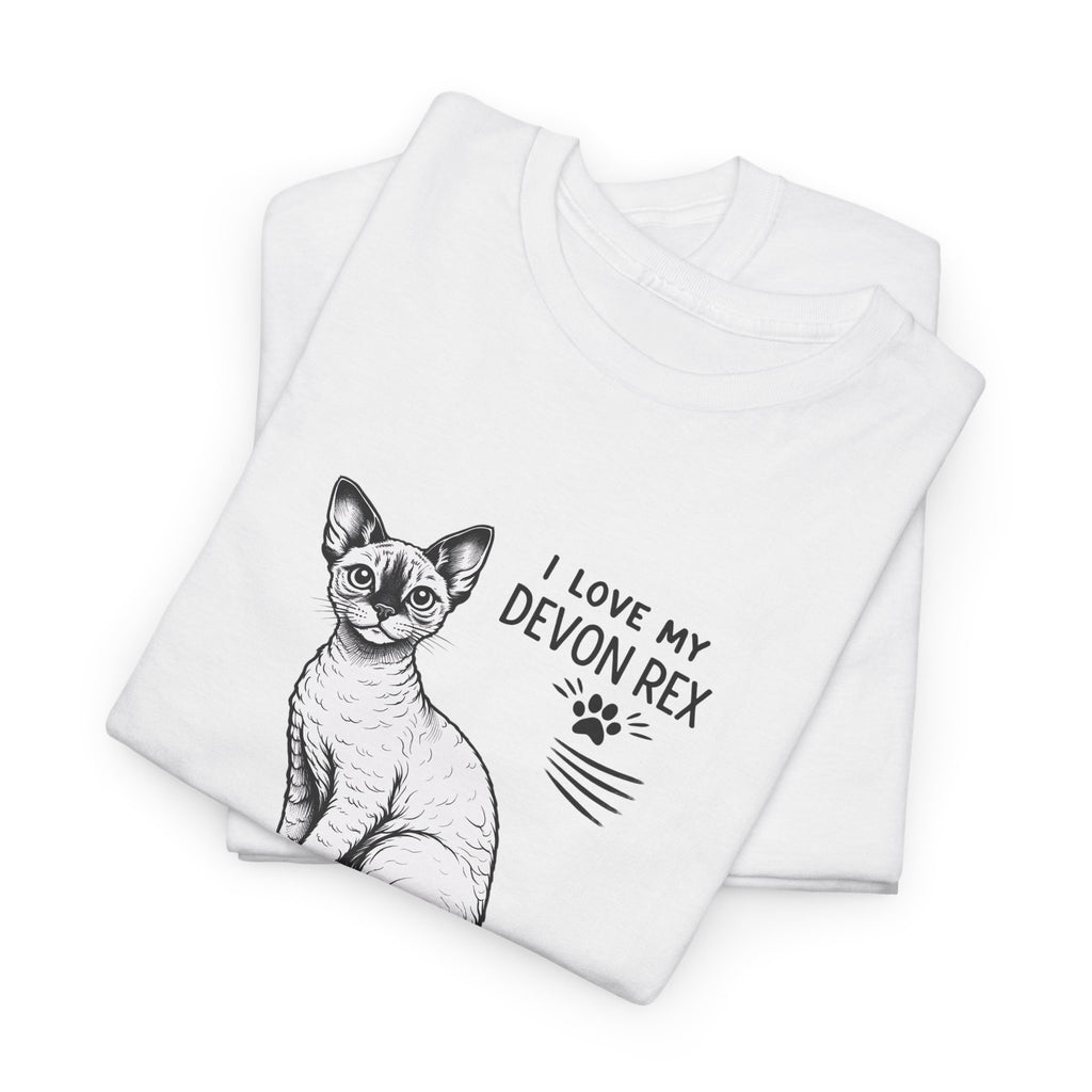 Devon Rex Cat T-Shirt — I Love My Devon Rex Graphic Tee