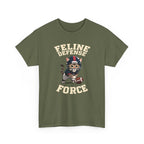 Feline Defense Force T-Shirt — Cute Football Cat Tee for Cat Lovers & Sports Fans
