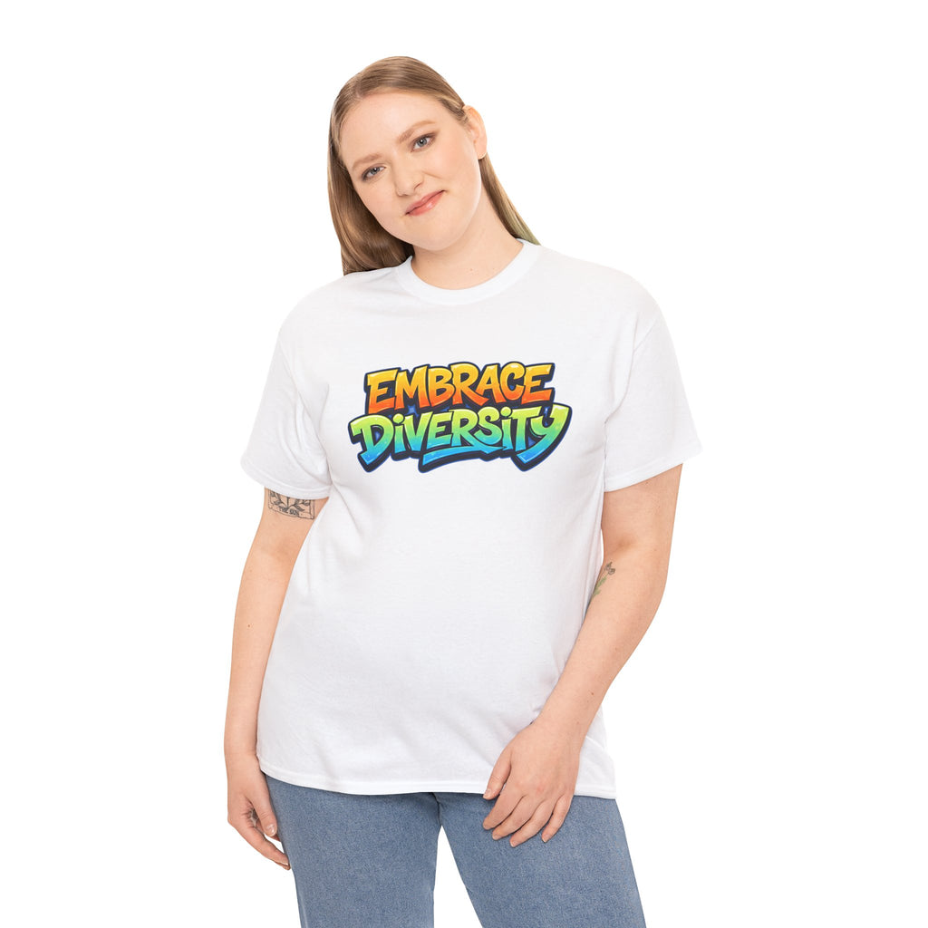 Embrace Diversity T-Shirt — Colorful Graffiti Pride Tee