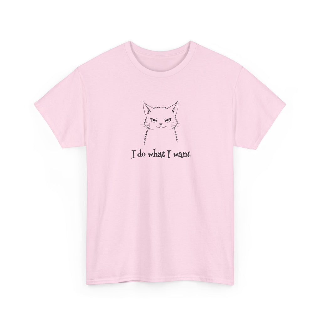 Cat Face Tee — "I Do What I Want" Graphic T-Shirt