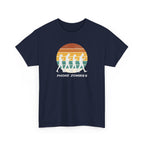 Retro Walking Silhouette T‑Shirt - Smartphone Zombies