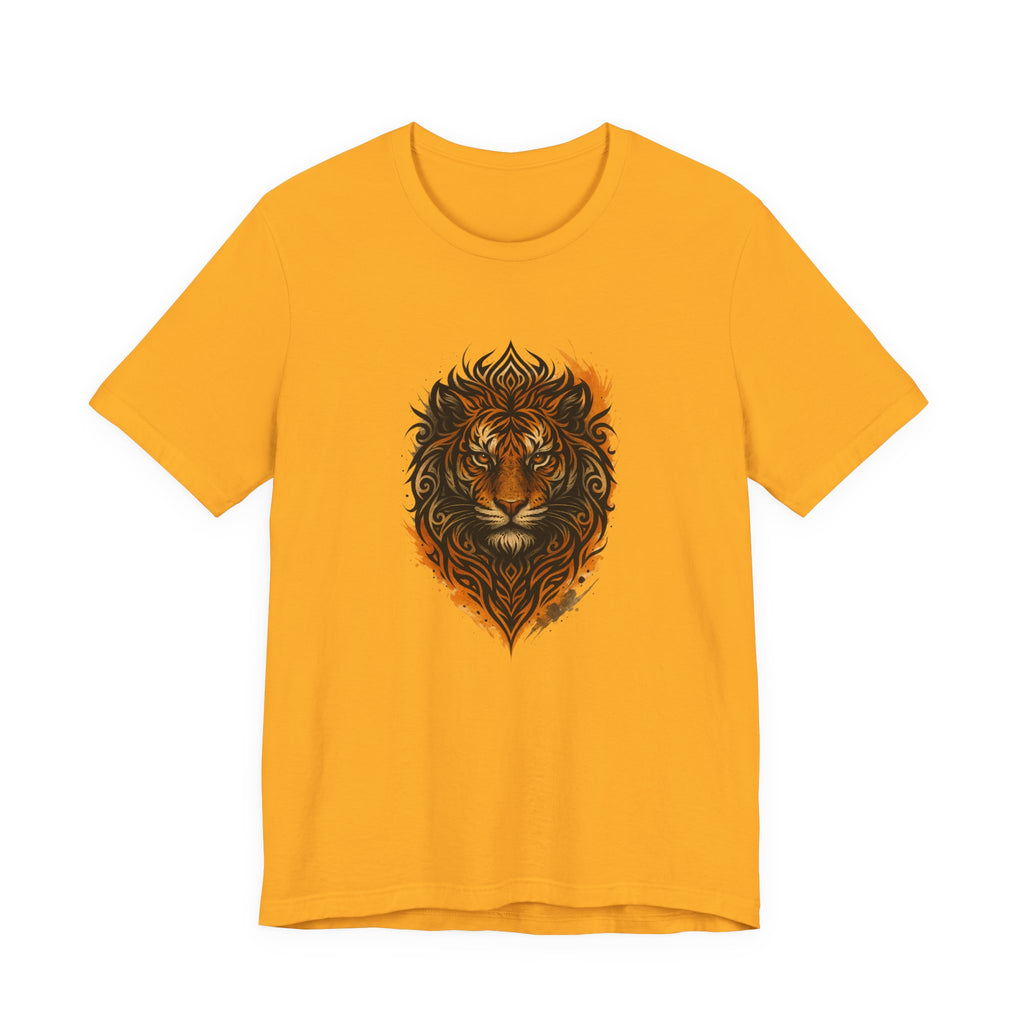 Tiger Flame Graphic T-Shirt — Tribal Tiger Head Design