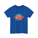 Colorful Layered Flower T-Shirt — Bright Floral Graphic Tee