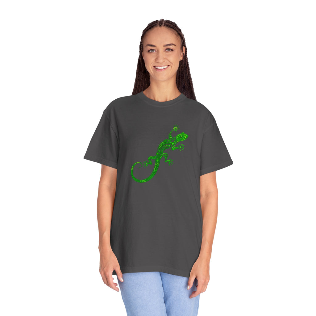 Green Gecko Graphic T-Shirt — Nature Lizard Shirt