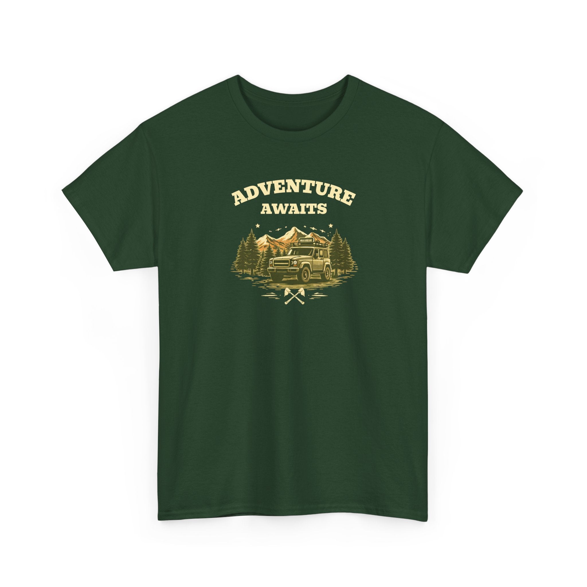 Adventure Awaits T‑Shirt — Vintage Camper Outdoor Graphic Tee