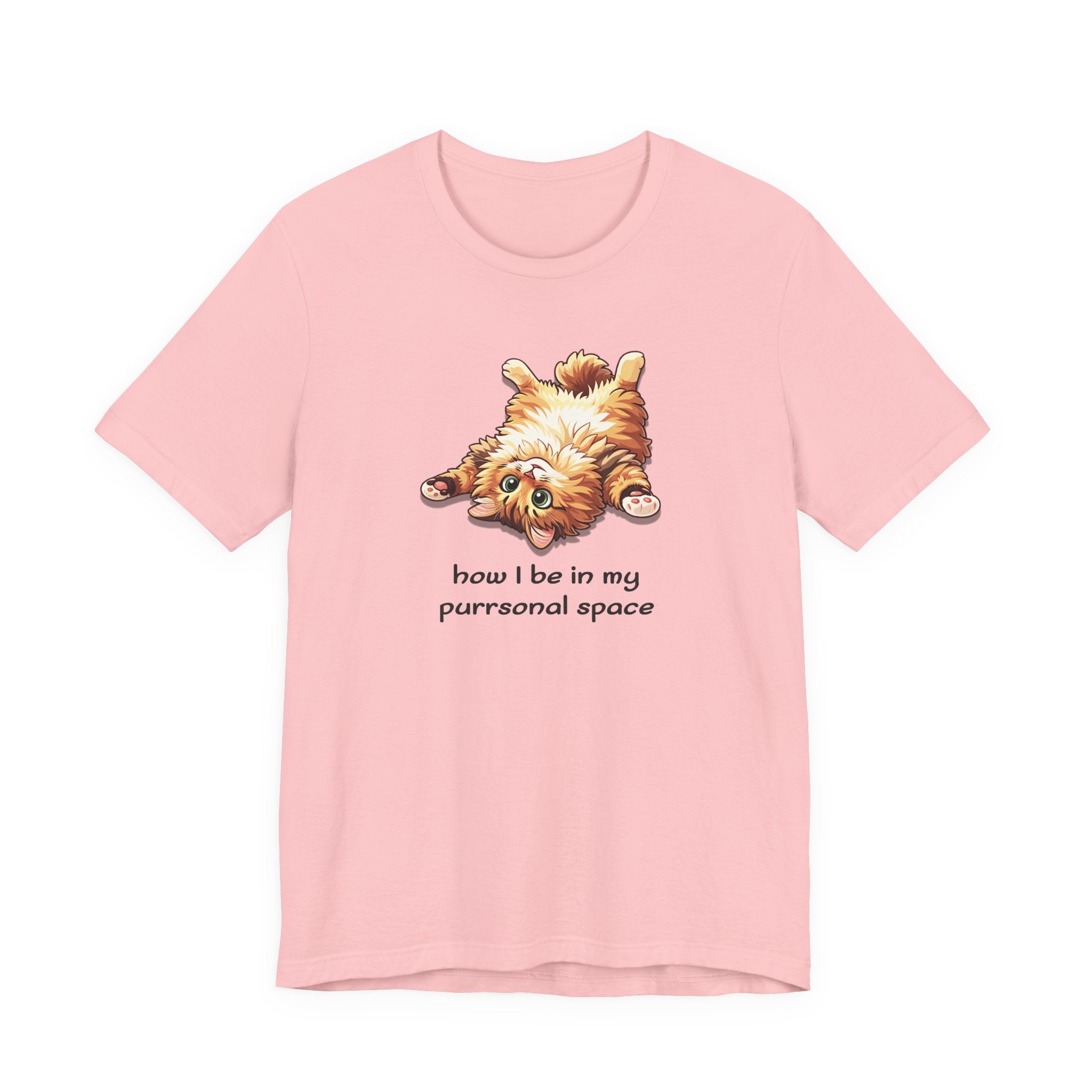 Cat Nap T‑Shirt — "How I Be In My Purrsonal Space" Cute Relaxed Cat Graphic Tee