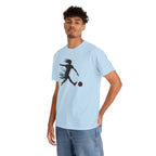 Soccer Player Silhouette T-Shirt — Dynamic Football Player Tee