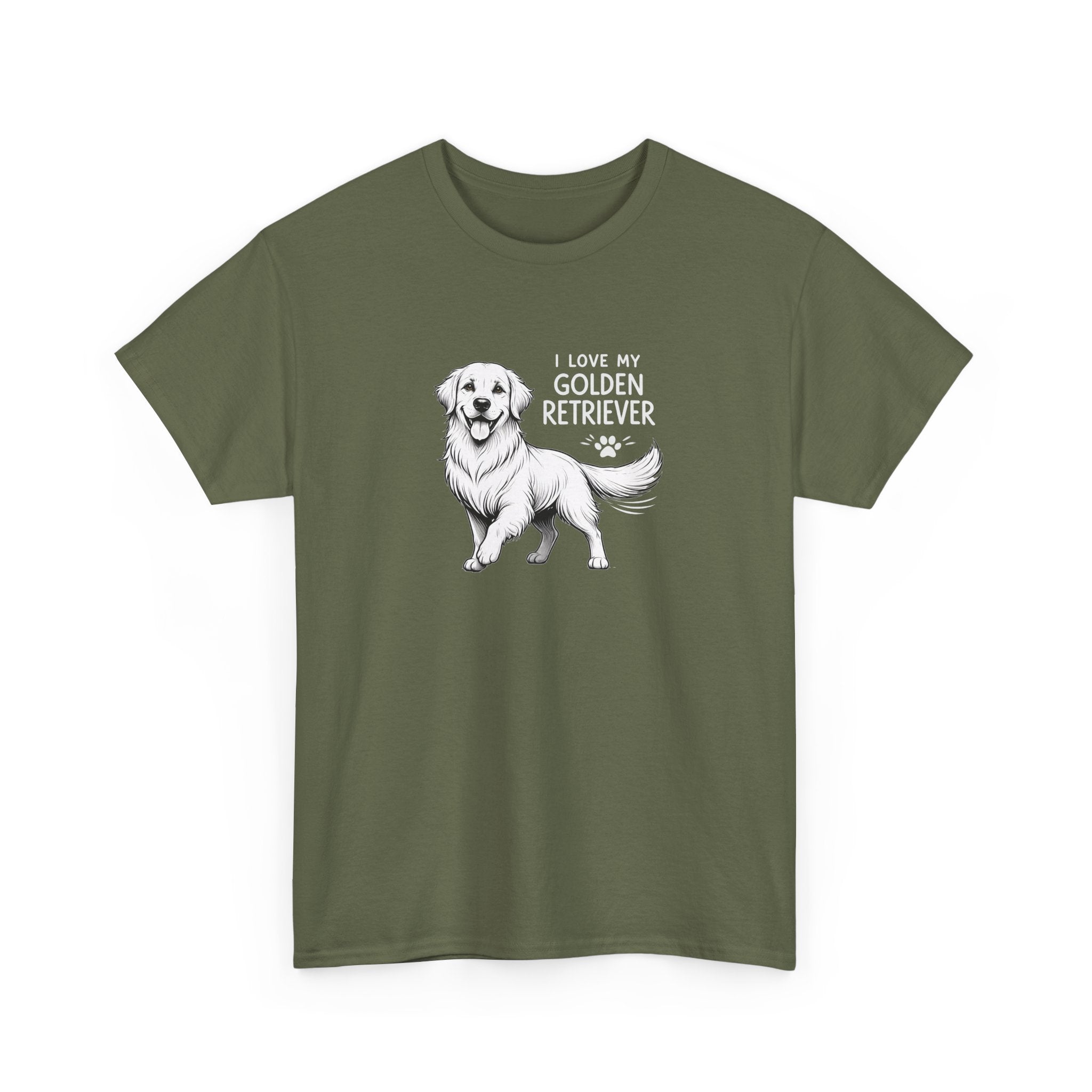 Golden Retriever T-Shirt – “I Love My Golden Retriever” Dog Lover Tee