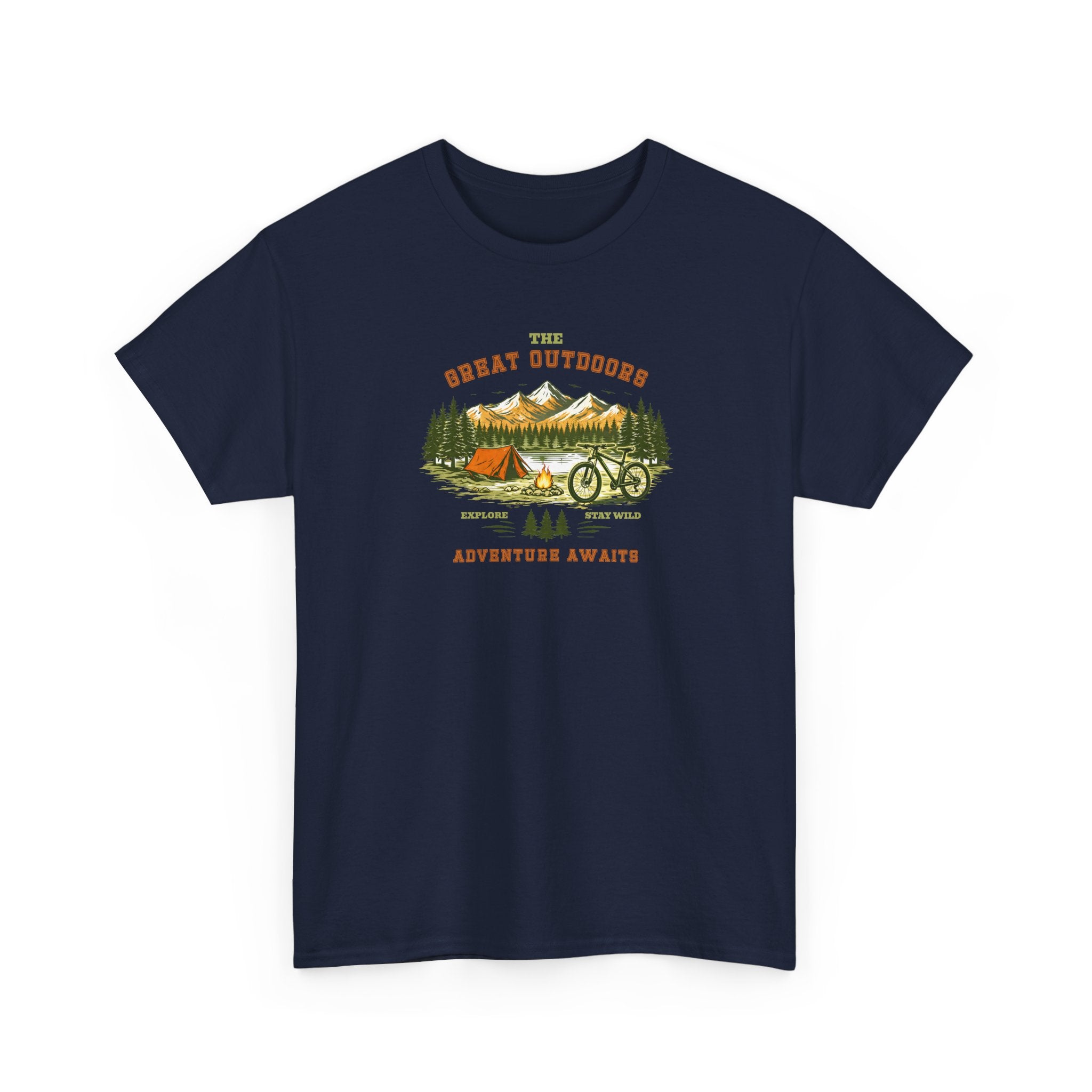 Outdoor Adventure T-Shirt — "The Great Outdoors"  Bike Nature Camping Tee