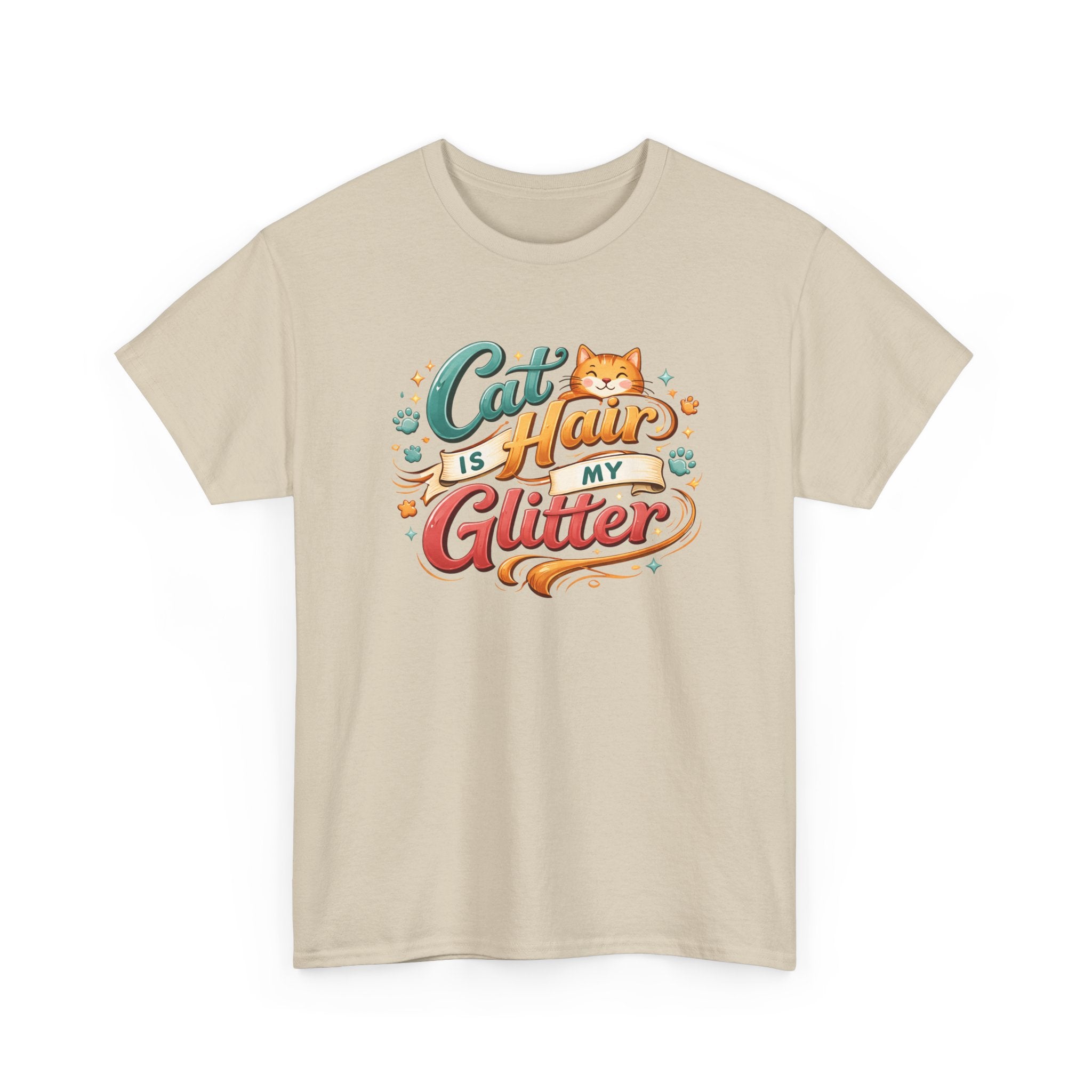 Cat Hair Is My Glitter T-Shirt Funny Cat Lovers Tee