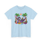 Beach Raccoon Hammock T‑Shirt — Tropical Summer Vibes Graphic Tee