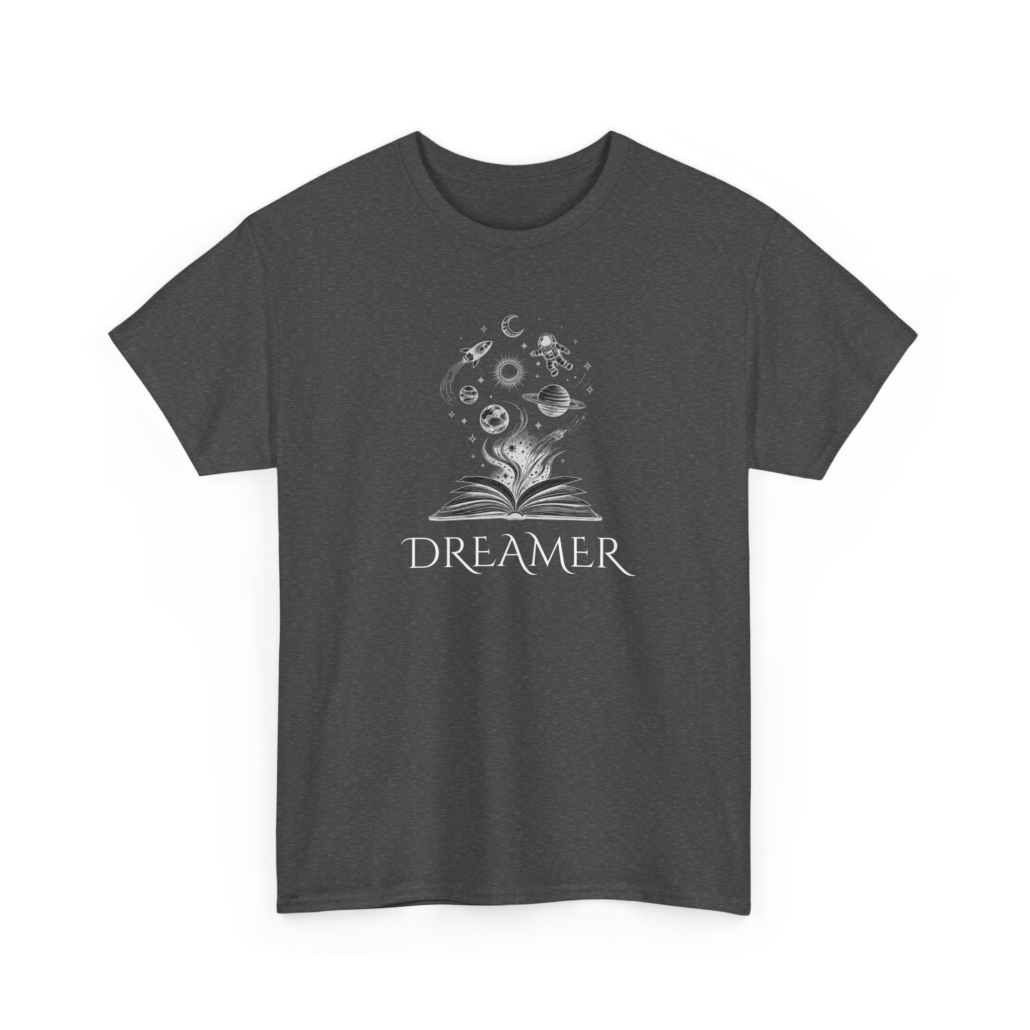 Dreamer T‑Shirt — Illustrated Book & Space Design
