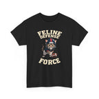 Feline Defense Force T-Shirt — Cute Football Cat Tee for Cat Lovers & Sports Fans