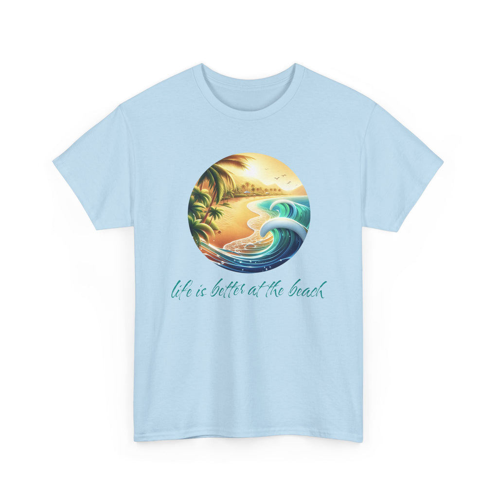 Beach Sunset T-Shirt — "Life Is Better at the Beach" Surf Graphic Tee