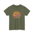 Stay Weird T-Shirt — Retro Rainbow Graphic Tee