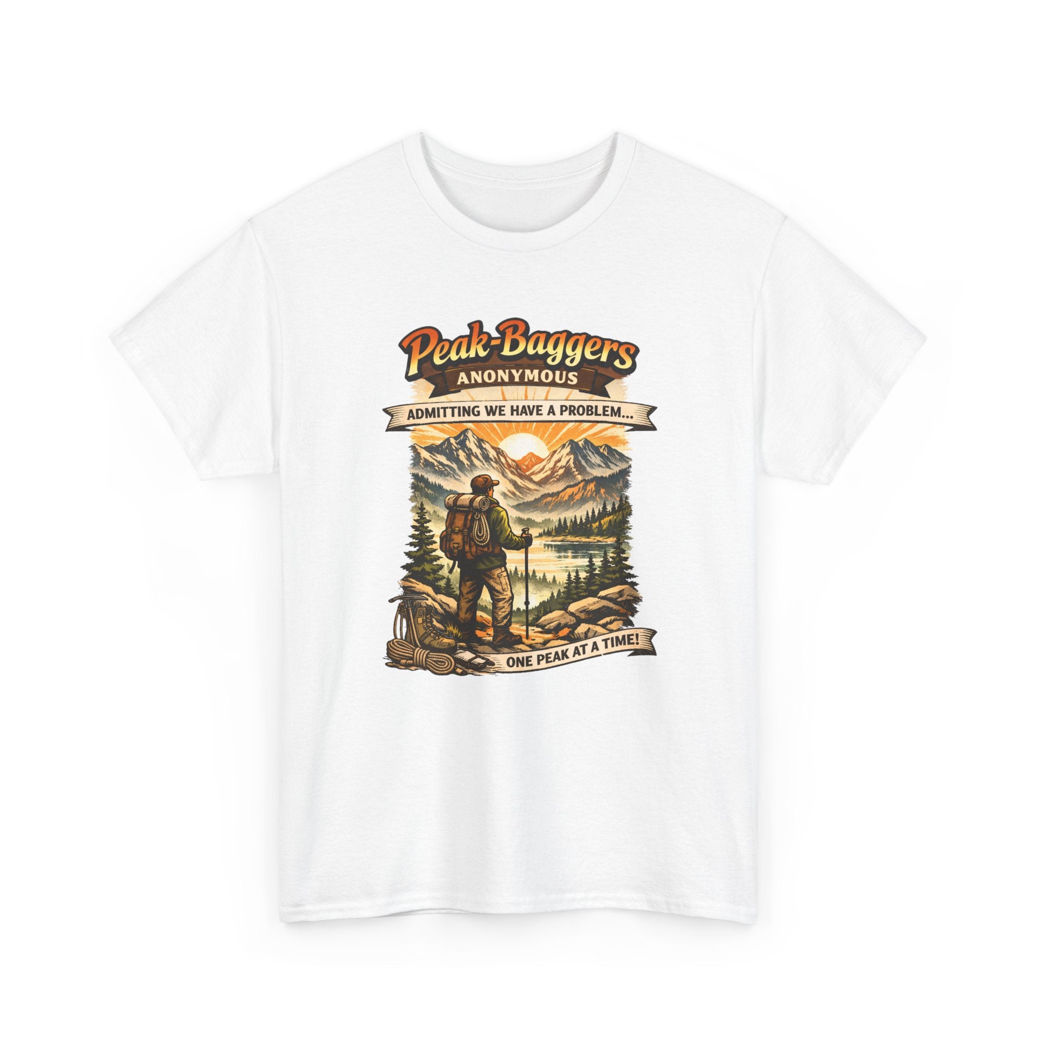 Peak Baggers Anonymous T-Shirt — Hiking Mountain Vintage Outdoors Tee