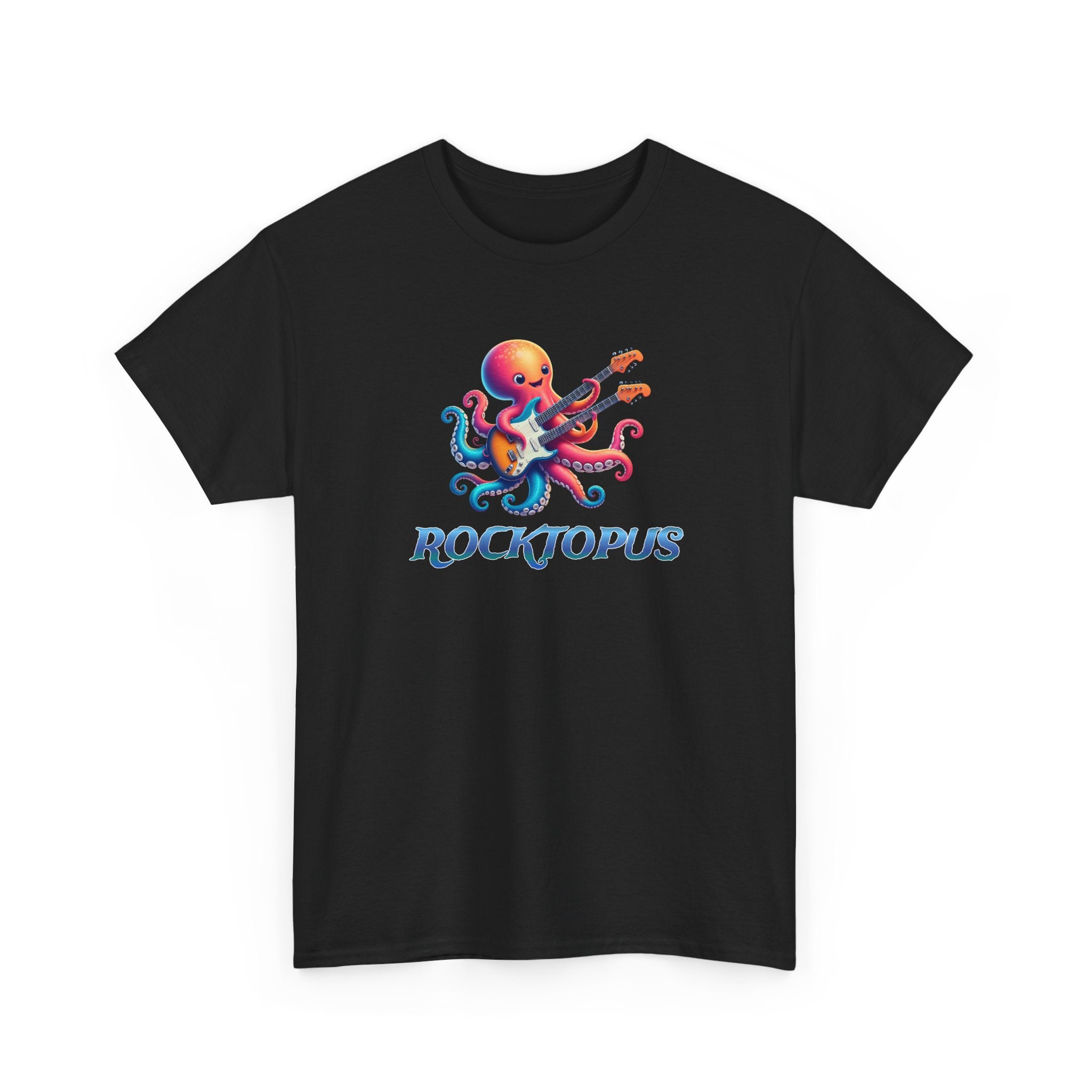 Rocktopus T-Shirt — Colorful Octopus Playing Guitar Tee