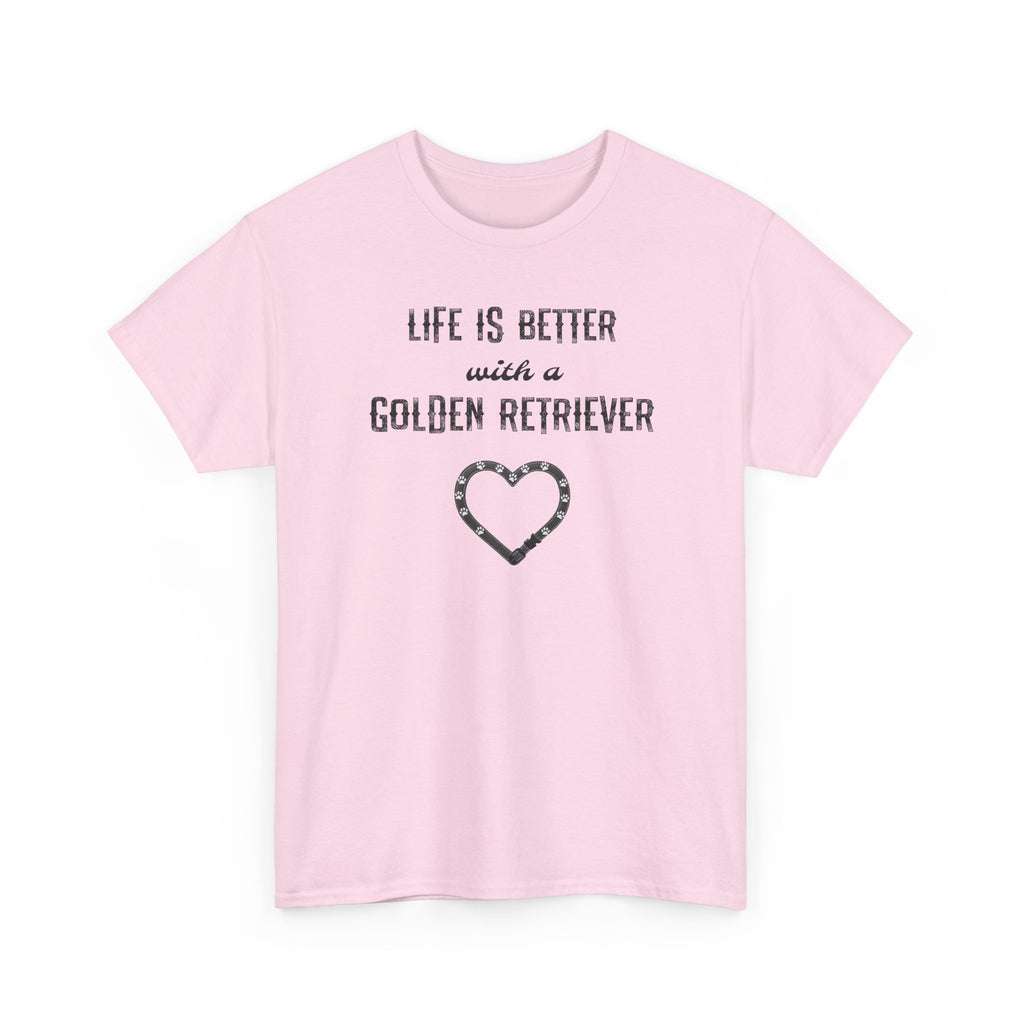Life Is Better with a Golden Retriever Heart Dog Lover Tee