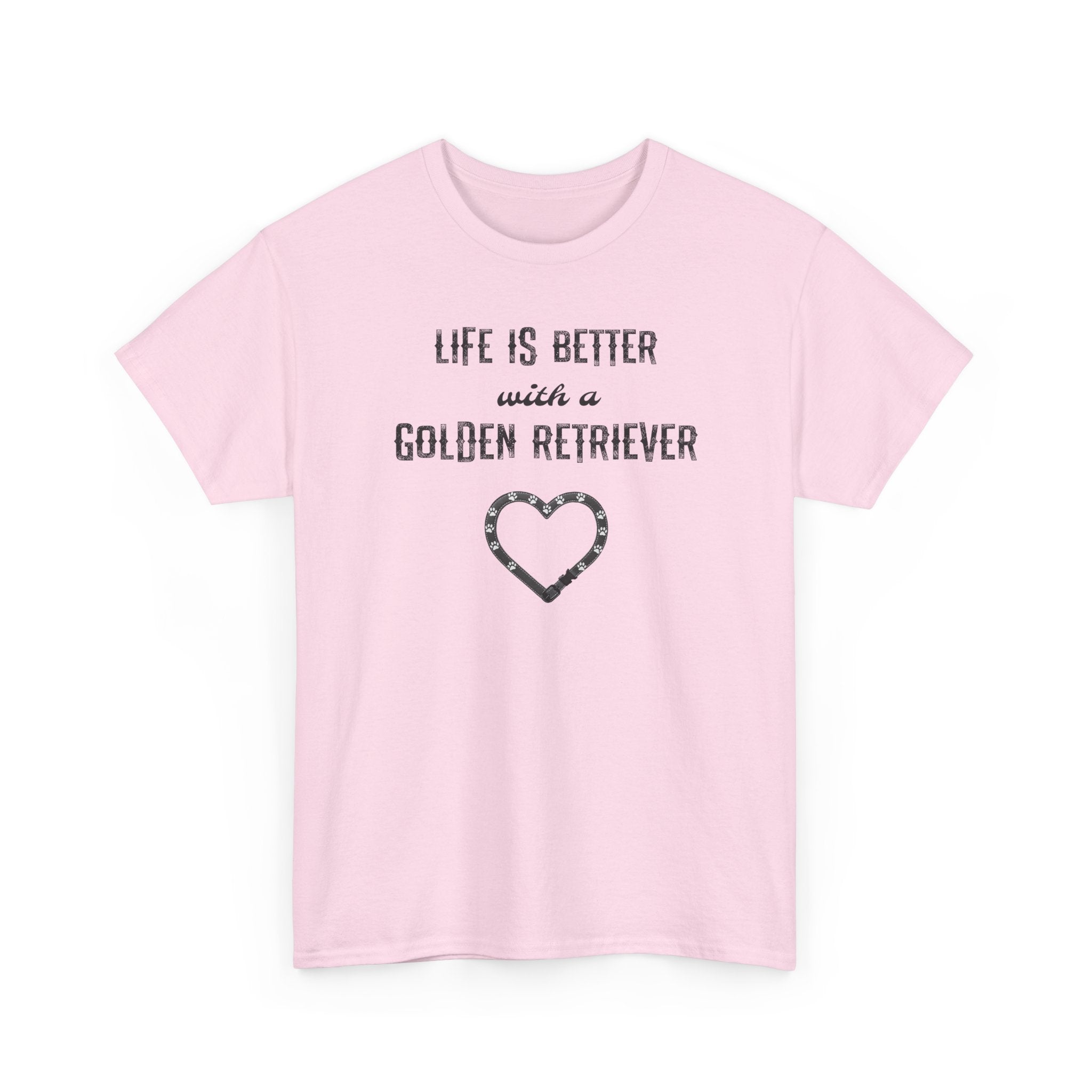 Life Is Better with a Golden Retriever Heart Dog Lover Tee