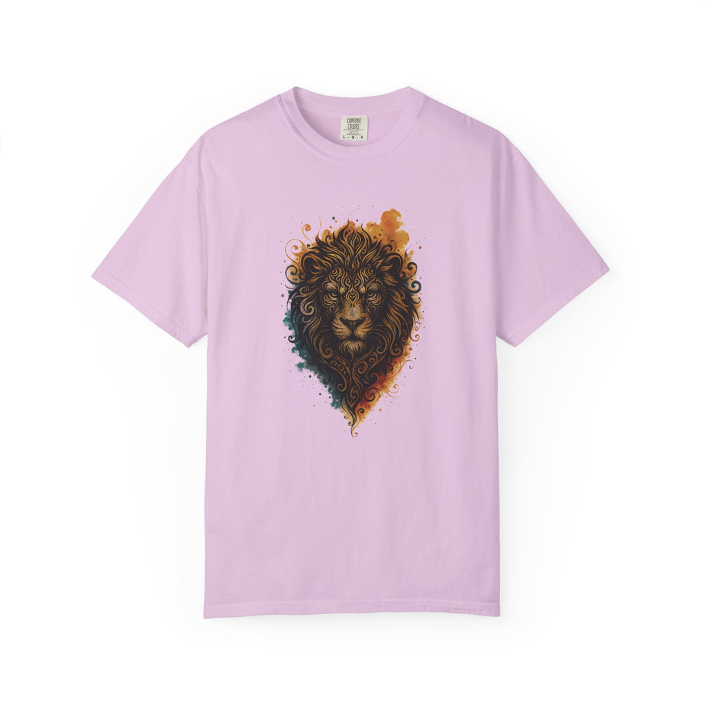 Lion Head T-Shirt — Artistic Tribal Lion Face Tee