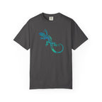 Tribal Lizard Graphic Tee — Blue Green Gecko T-Shirt