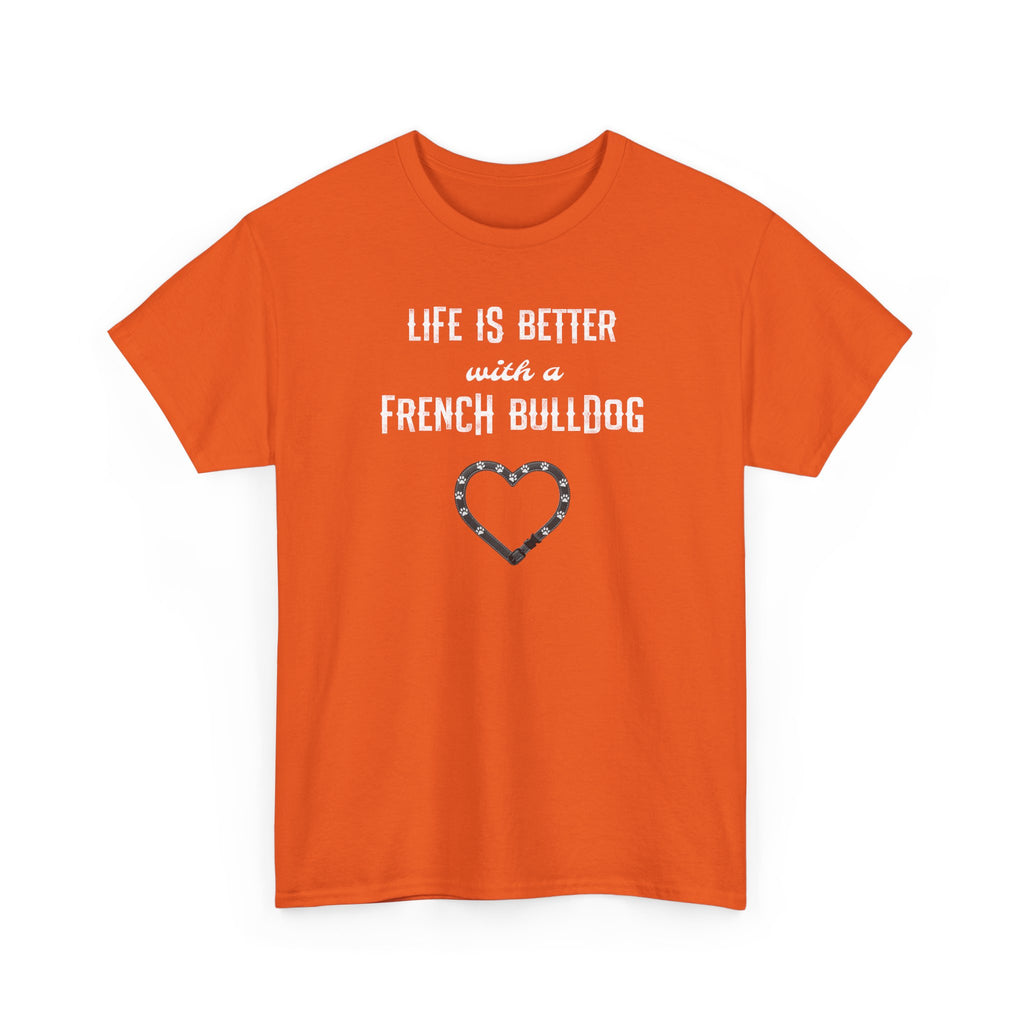 Life Is Better with a French Bulldog Heart Dog Lover Tee