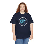 Stay Positive Graphic Tee — 'STAY' Inspirational Badge T‑Shirt