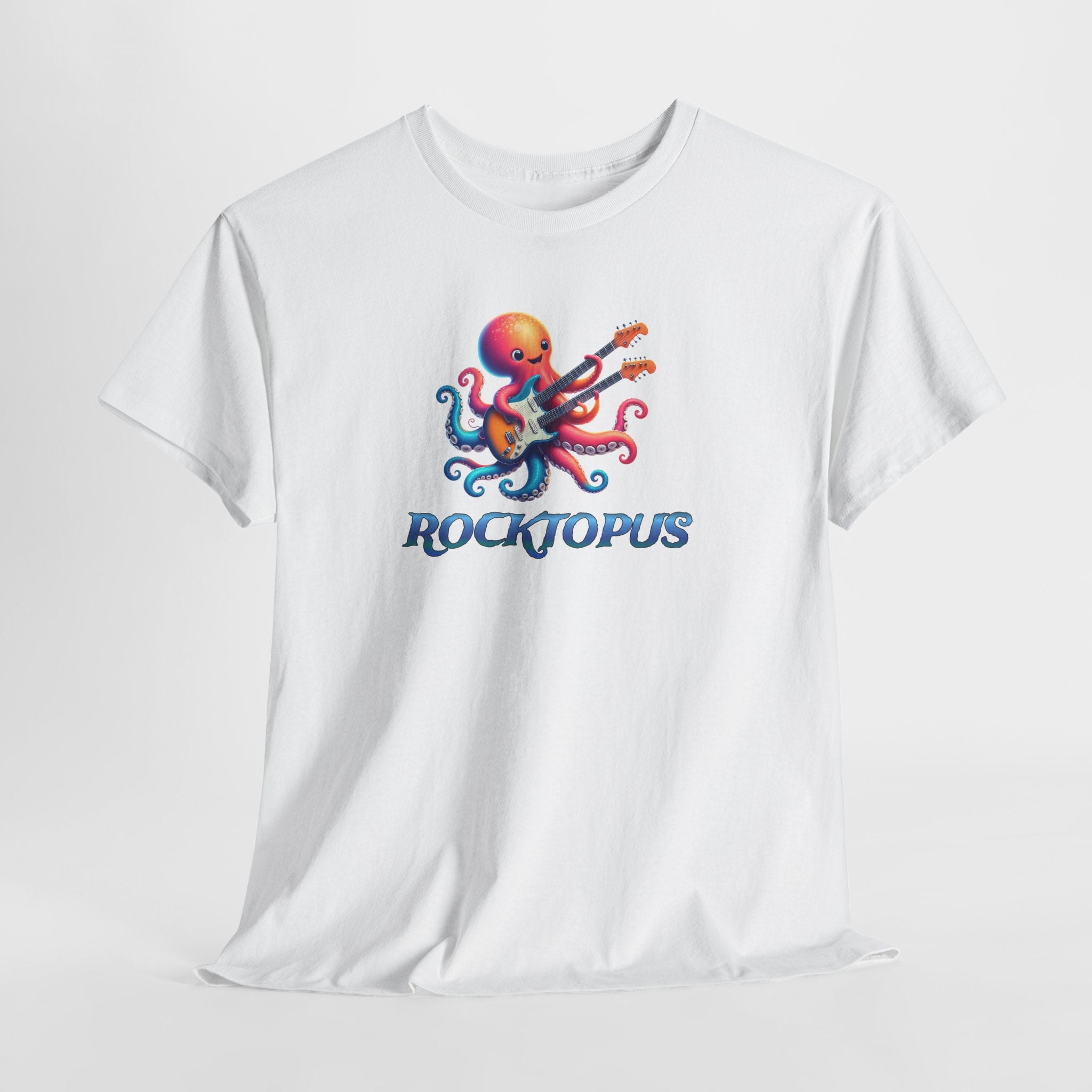 Rocktopus T-Shirt — Colorful Octopus Playing Guitar Tee