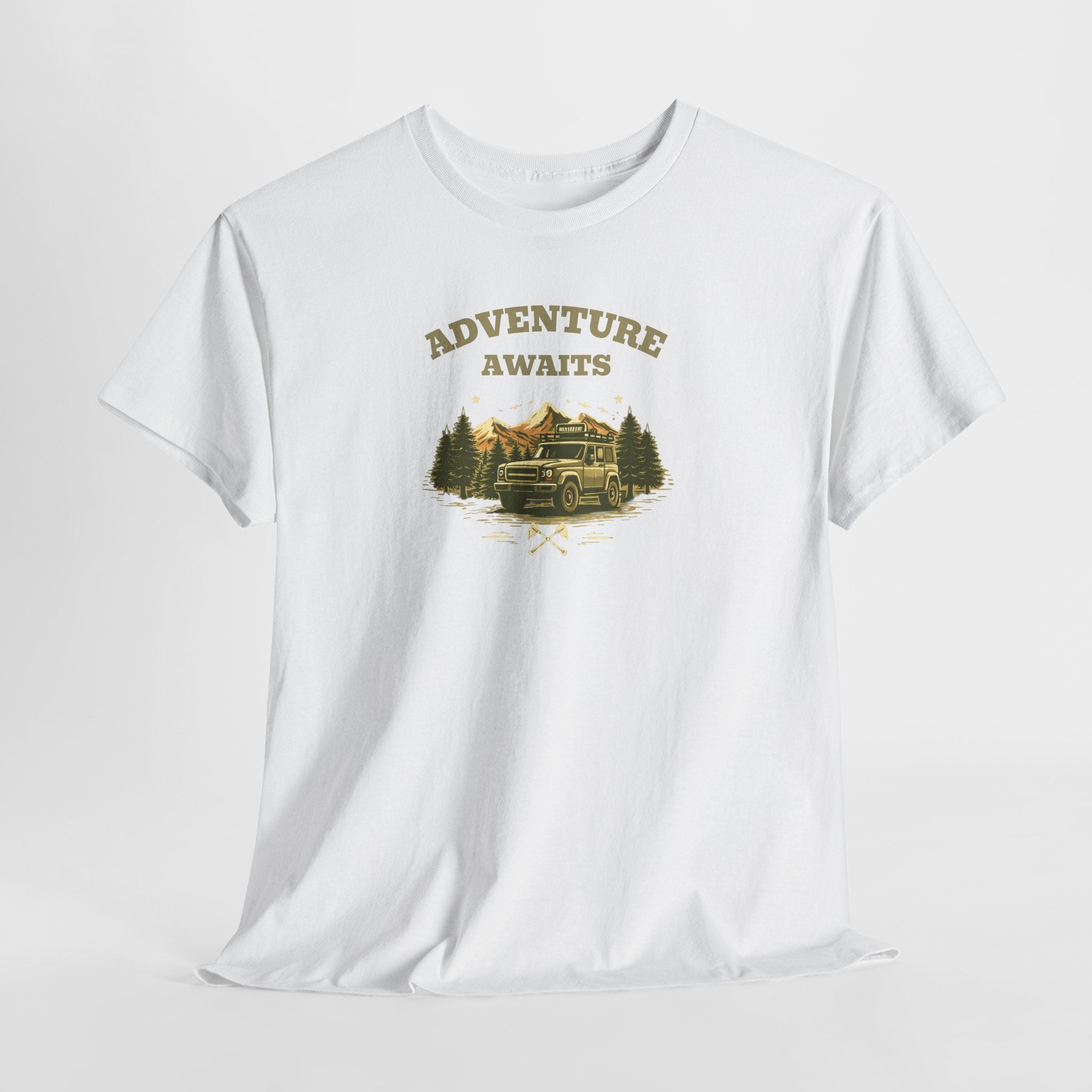Adventure Awaits T‑Shirt — Vintage Camper Outdoor Graphic Tee