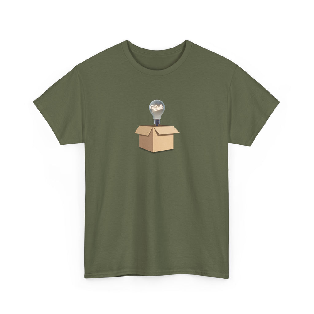 T-Shirt — Lightbulb Idea Think Outside The Box Graphic Tee
