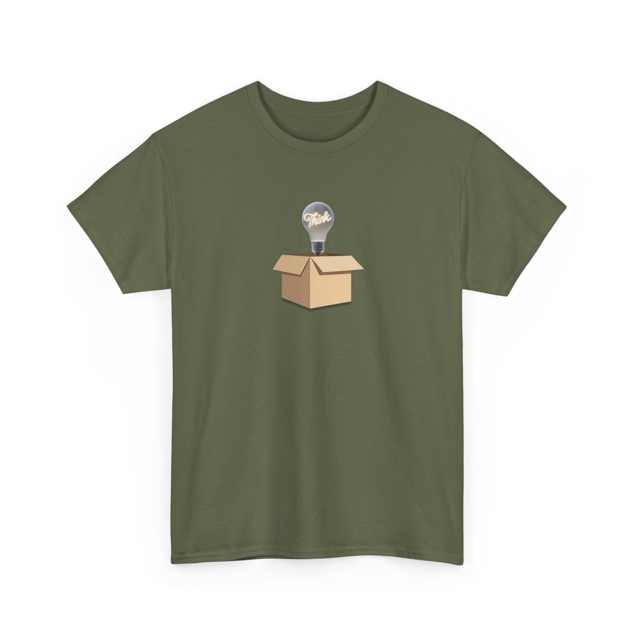 T-Shirt — Lightbulb Idea Think Outside The Box Graphic Tee