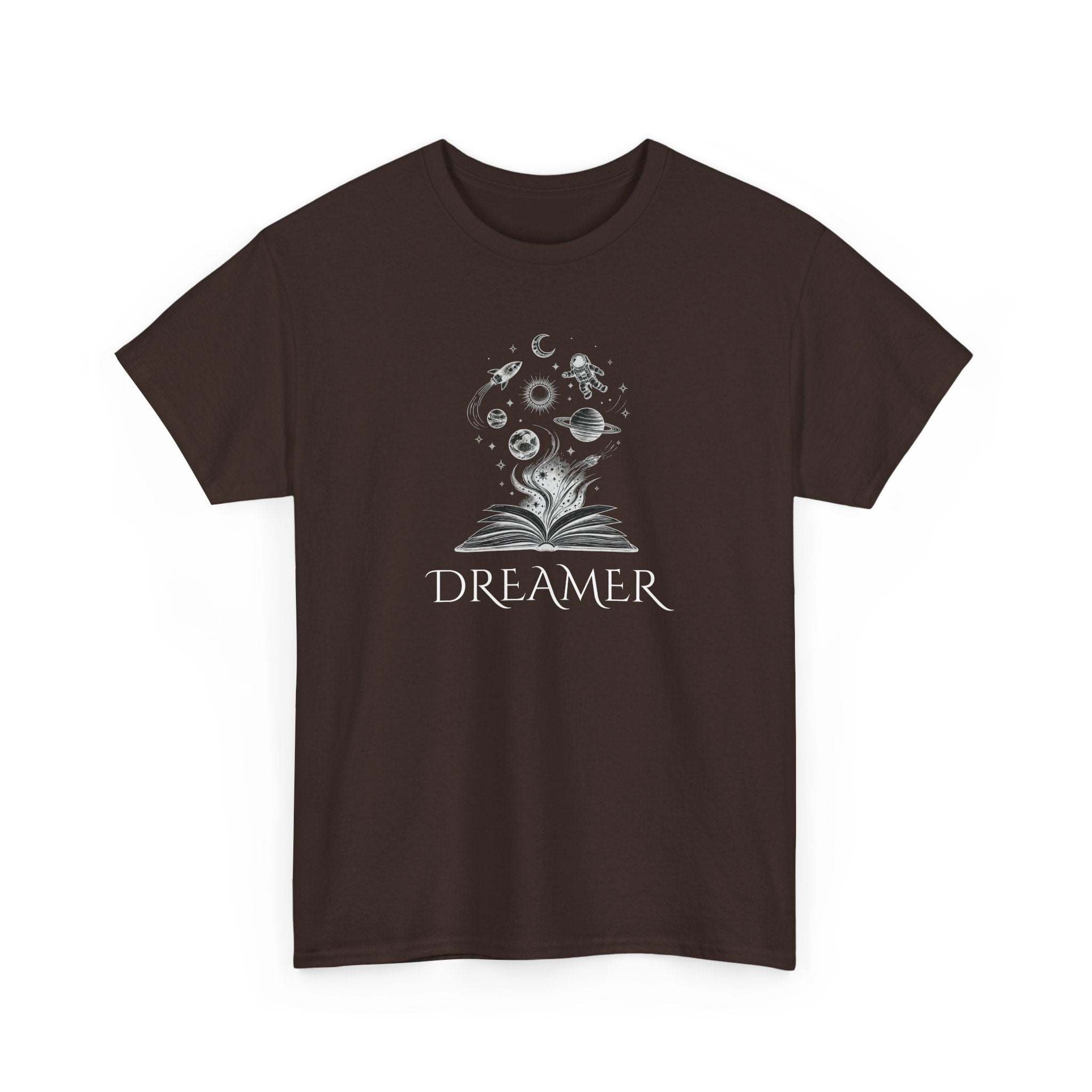 Dreamer T‑Shirt — Illustrated Book & Space Design