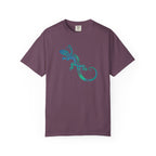 Tribal Lizard Graphic Tee — Blue Green Gecko T-Shirt