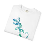Tribal Lizard Graphic Tee — Blue Green Gecko T-Shirt