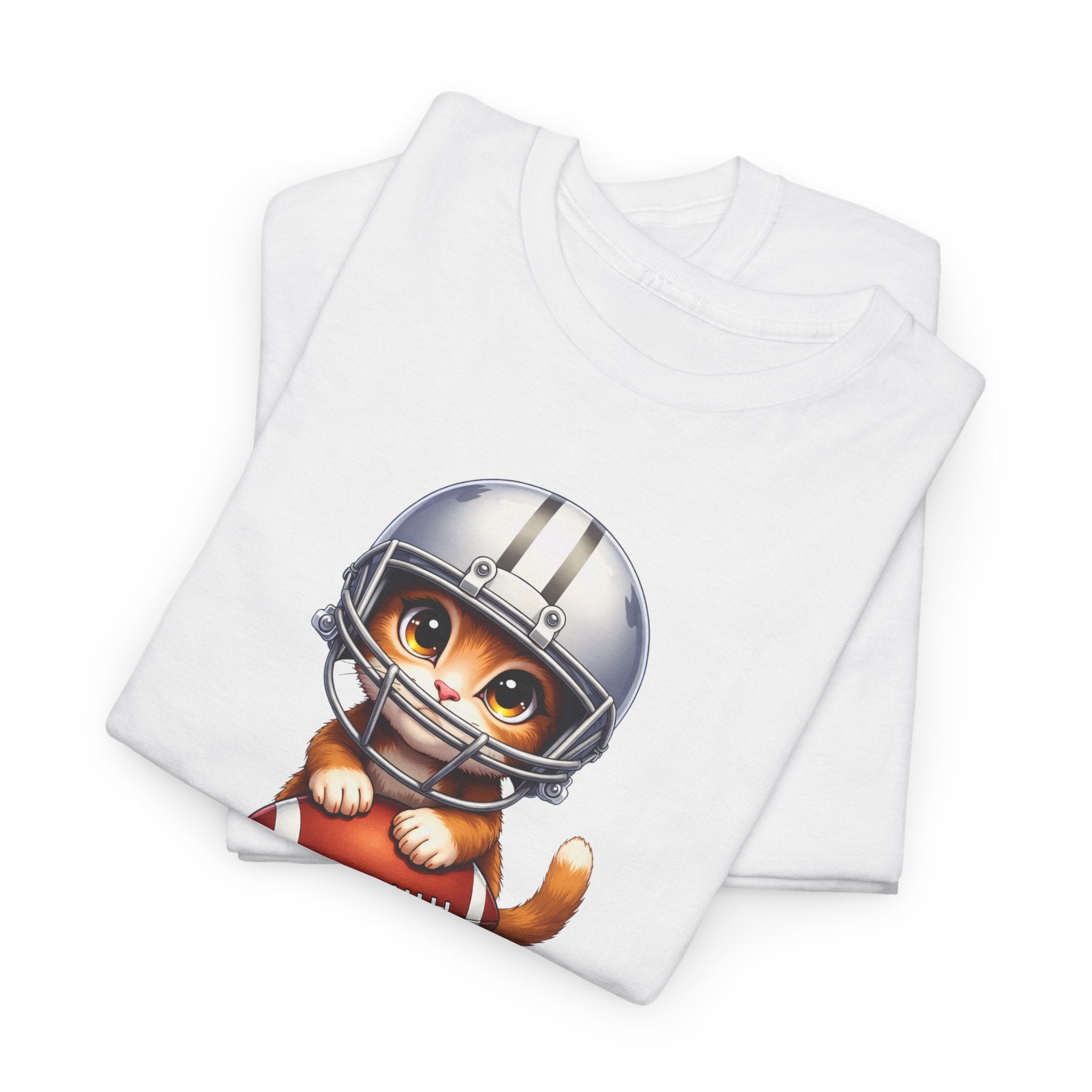 Cute Cat Football T-Shirt — "I just hope both teams have fun"