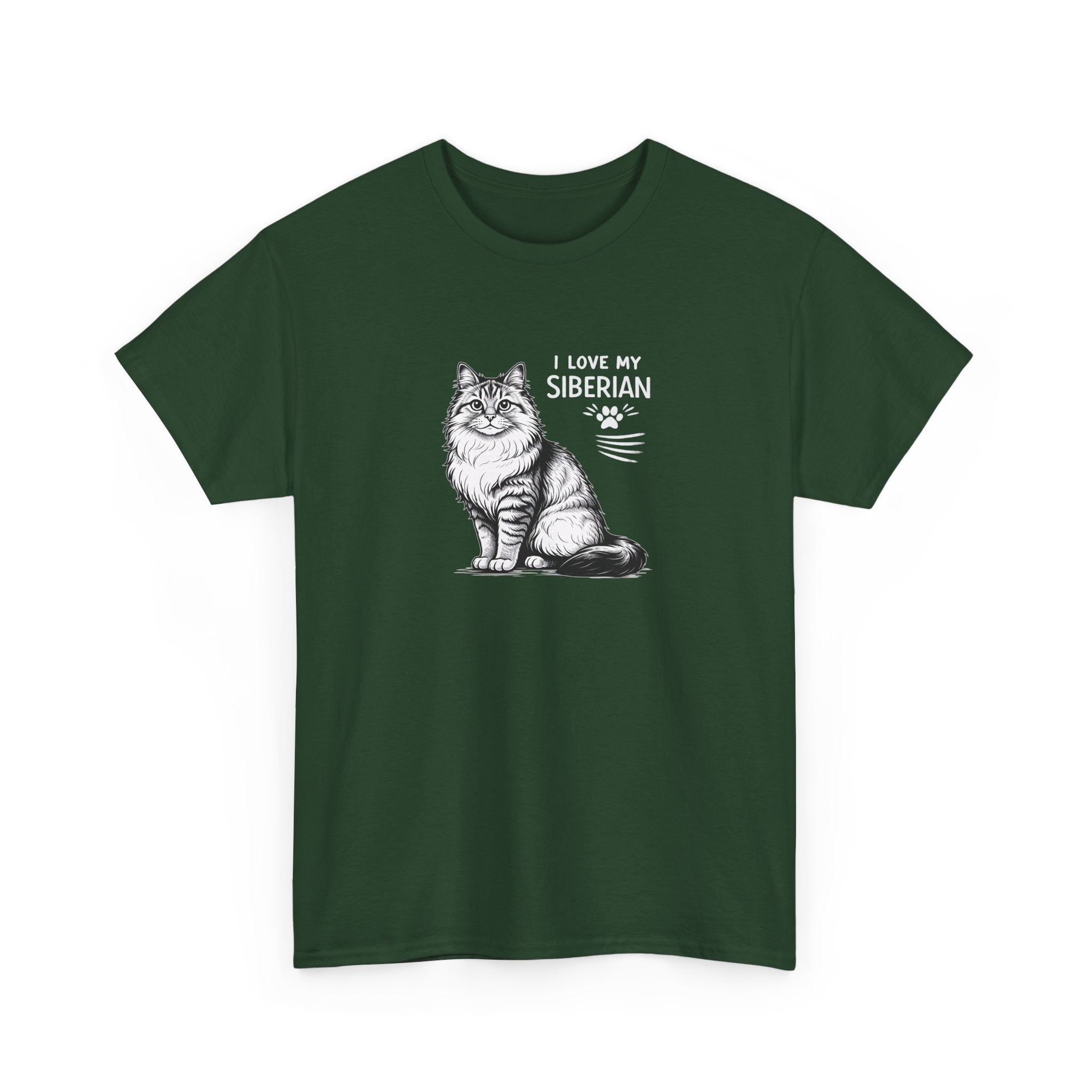Siberian Cat T-Shirt — "I Love My Siberian" Tee