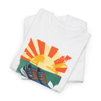 Running Tee — "Just One More Mile" Sunrise Graphic Shirt