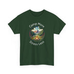 Camp More Stress Less T-Shirt — Outdoor Camping Nature Graphic Tee