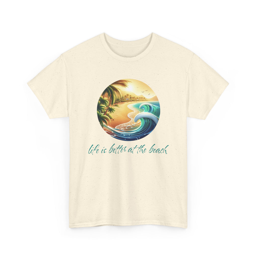Beach Sunset T-Shirt — "Life Is Better at the Beach" Surf Graphic Tee